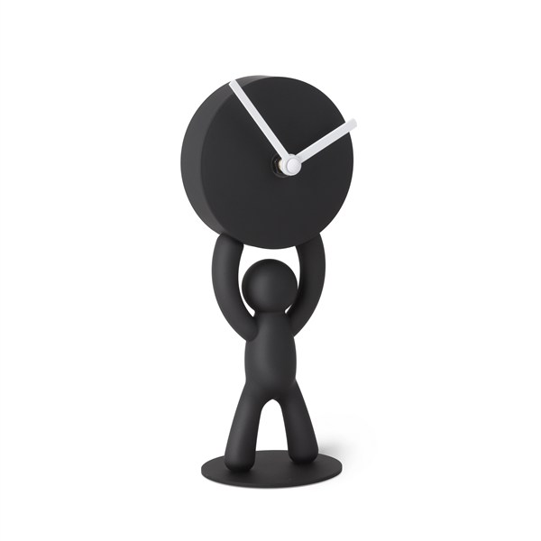 Stolové plastové hodiny BUDDY 10x7x22 cm čierne, Umbra