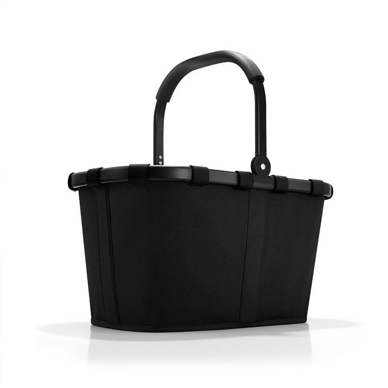 Nákupný košík CARRYBAG FRAME black/black z polyesteru a hliníku 48x29x28 cm v čiernej farbe, Reisenthel