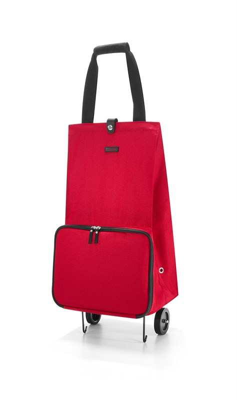 Taška na kolieskach FOLDABLETROLLEY red z polyesteru 29x66x27 cm v ťervenej farbe, Reisenthel