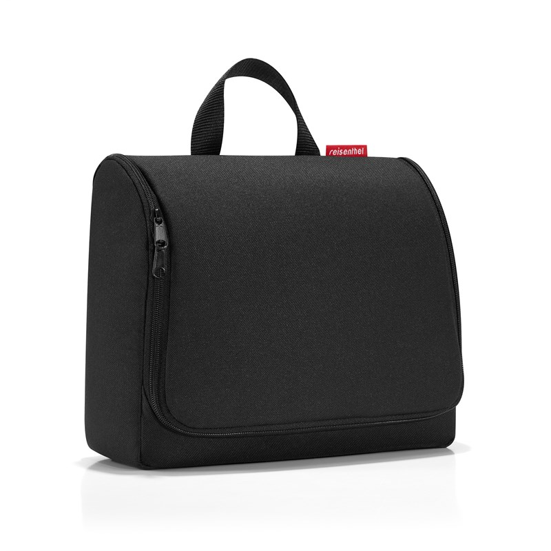Kozmetická taška TOILETBAG XL black z vodeodolného polyesteru 28x25x10 cm v čiernej farbe, Reisenthel