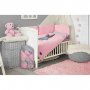 3-dielne posteľné obliečky Belisima zajačik 90/120 ružovo-sivé