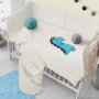 5-dielne posteľné obliečky Belisima Dino 3D 100/135 smotanovo-tyrkysové