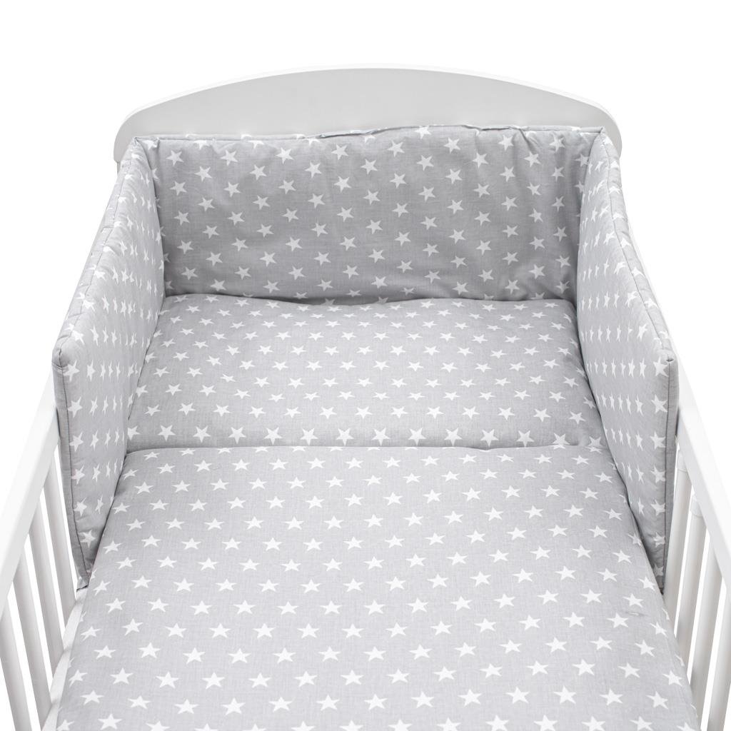 3-dielne posteľné obliečky New Baby 90/120 cm Hviezdičky sivé