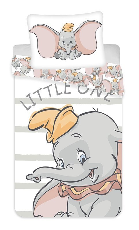 Detské obliečky Dumbo grey stripe