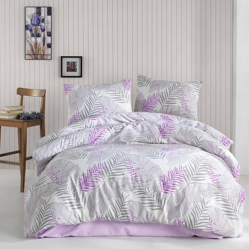 Bavlnené posteľné návliečky Irina fialová