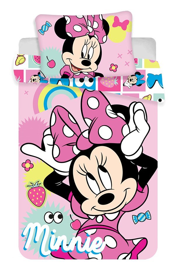 Obliečky do postieľky Minnie Pink square baby Disney