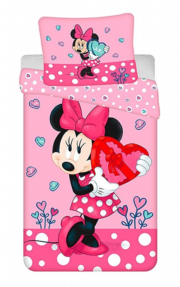 Detské posteľné obliečky Minnie Hearts 03