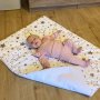 Detská deka s výplňou New Baby Vafle biela hviezdičky 80x102 cm