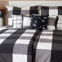 Bavlnené posteľné obliečky Cube Black Matějovský