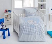 Návliečky do postieľky OVEČKY MODRÉ