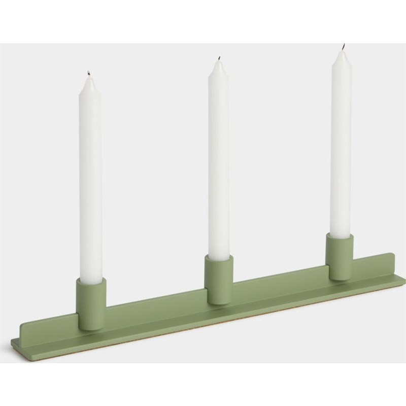 Svietnik CANDELABRA z kovu a laku v zelenej farbe, Umbra