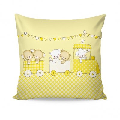 Detský návlek ROZPRÁVKOVÝ VLÁČIK ŽLTÝ