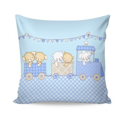 Detský návlek ROZPRÁVKOVÝ VLÁČIK MODRÝ