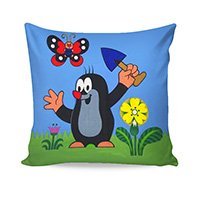 Návliečka na vankúš KRTKO S LOPATKOU A DÁŽDNIKOM