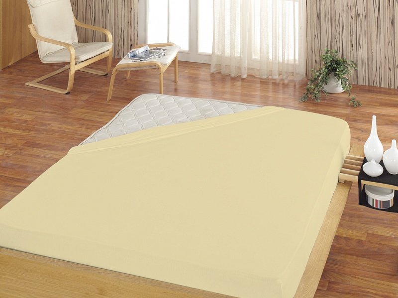 POSTEĽNÁ PLACHTA JERSEY PIESKOVÁ