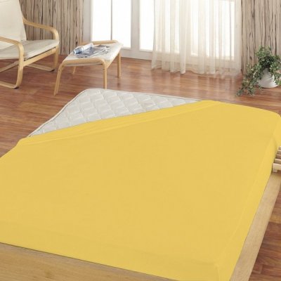 POSTEĽNÁ PLACHTA JERSEY VANILKOVO ŽLTÁ