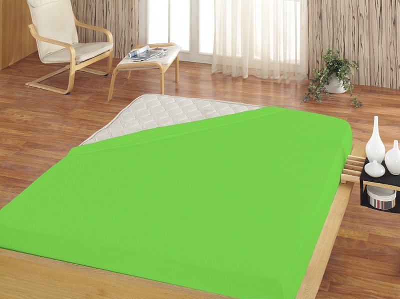 POSTEĽNÁ PLACHTA JERSEY ZELENÁ