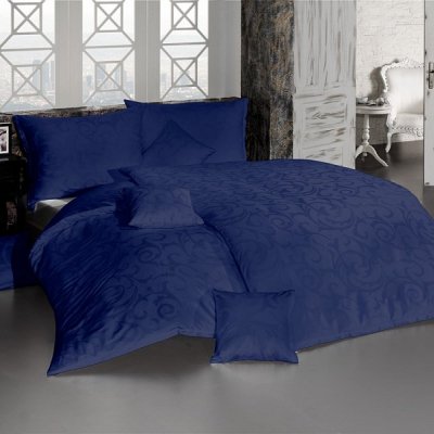 DAMAŠKOVÉ návliečky LOLITA navy modrá