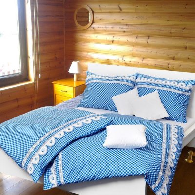 Bavlnené posteľné návliečky Babička modrá