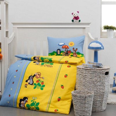 Návliečky do postieľky Krtko a jahôdky