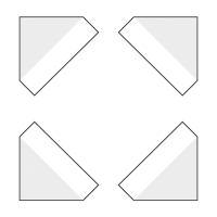 Rohy na fotky do albuma balenie= 204 ks, Artebene