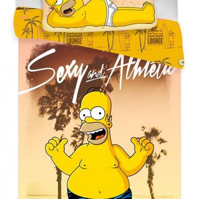 Detské posteľné obliečky Simpsons Homer Beach