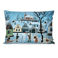 Návlek Snehuliak na dedine