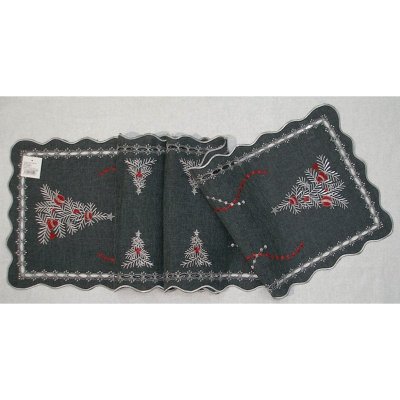 Vianočný obrus Strieborný stromček