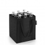 Nákupná taška na fľaše BOTTLEBAG black z vodeodolného polyesteru 24x28x24 cm v čiernej farbe,