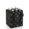 Nákupná taška na fľaše BOTTLEBAG dots z vodeodolného polyesteru 24x28x24 cm v čiernej farbe s