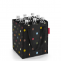 Nákupná taška na fľaše BOTTLEBAG dots z vodeodolného polyesteru 24x28x24 cm v čiernej farbe s