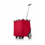 Taška na kolieskach CARRYCRUISER red z polyesteru a hliníku 42x47,5x32 cm v červenej farbe,