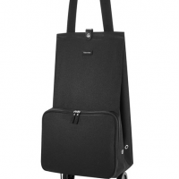 Taška na kolieskach FOLDABLETROLLEY black z polyesteru 29x66x27 cm v čiernej farbe, Reisenthel