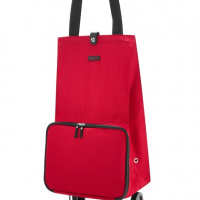 Taška na kolieskach FOLDABLETROLLEY red z polyesteru 29x66x27 cm v ťervenej farbe, Reisenthel
