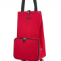 Taška na kolieskach FOLDABLETROLLEY red z polyesteru 29x66x27 cm v ťervenej farbe, Reisenthel