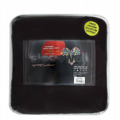 Posteľné prestieradlo Mikroflanel čierne