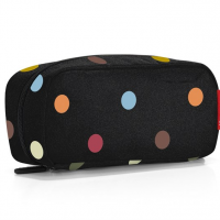 Púzdro MULTICASE dots z vodeodolného polyesteru 21x10x7 cm v čiernej farbe s bodkami, Reisenthel