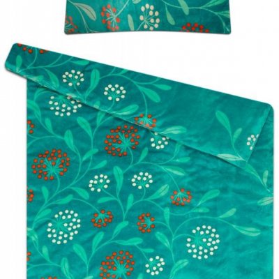 Posteľné obliečky Mikroflanel Linda petrolej