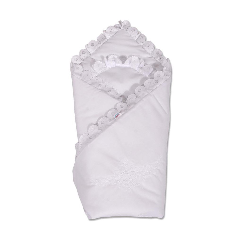 Bavlnená zavinovačka s krajkou New Baby