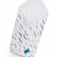 Vyšívaná zavinovačka Belisima Little Man sivá