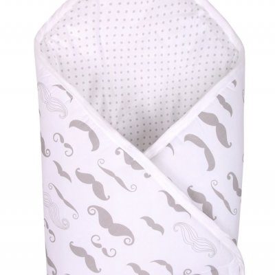 Vyšívaná zavinovačka Belisima Little Man sivá