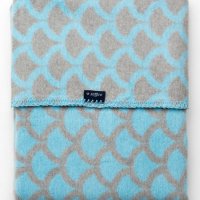 Detská bavlnená deka so vzorom Womar 75x100 modro-sivá