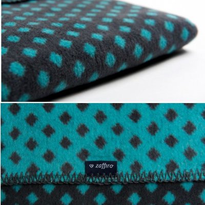 Detská bavlnená deka so vzorom Womar 75x100 grafitovo-tyrkysová