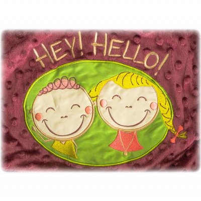 Detská obojstranná deka Sensillo Hey Hello 75x100 cm