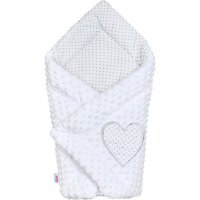 Luxusná Zavinovačka z Minky New Baby biela 73x73 cm