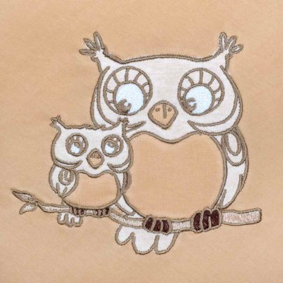 Zavinovačka s mašľou výstužou New Baby Sovičky hnedá