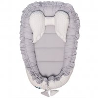 Luxusné hniezdočko pre bábätko Králiček Belisima bielo-sivé