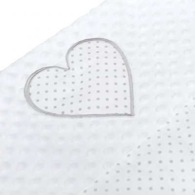 Luxusné hniezdočko s vankúšikom a perinkou New Baby Srdiečko biele