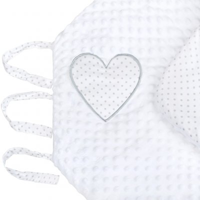 Luxusná šnurovacia Zavinovačka z Minky New Baby biela 75x75 cm
