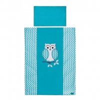 5-dielne posteľné obliečky Belisima Múdra Sovička 100/135 tyrkysové